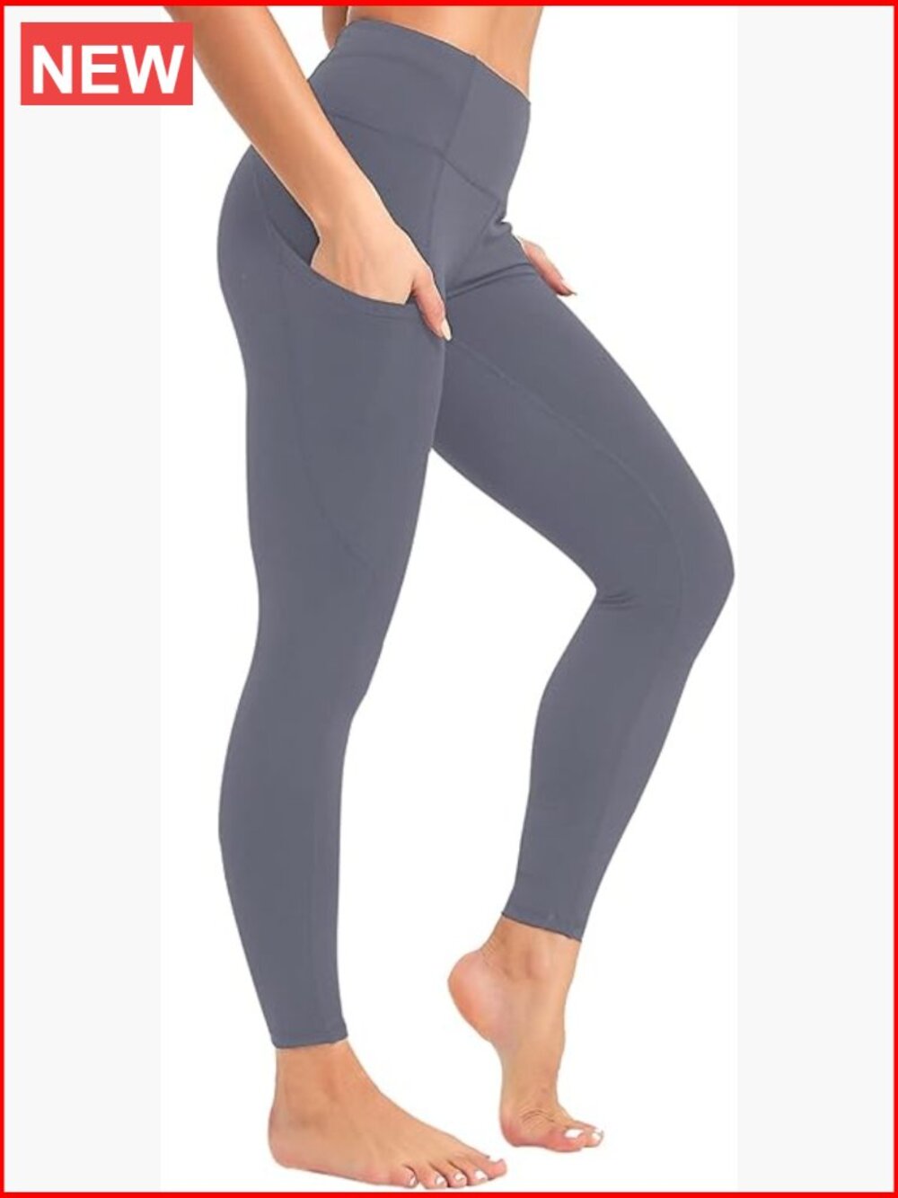 High Waisted Yoga Pants with Pockets Tummy Control Buttery Soft Leggings